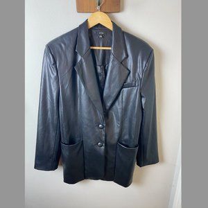 Afrm oversized faux leather blazer